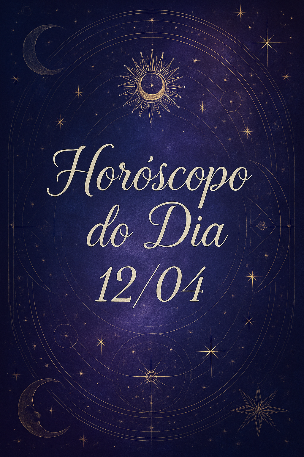 Horóscopo do Dia 12/04 com estética mística