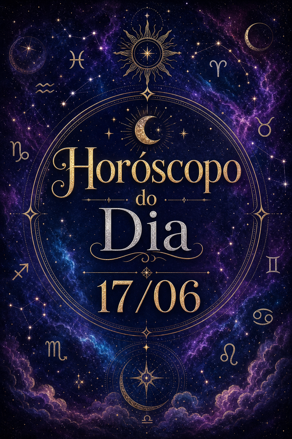 Horóscopo do Dia 17/06 com estética mística