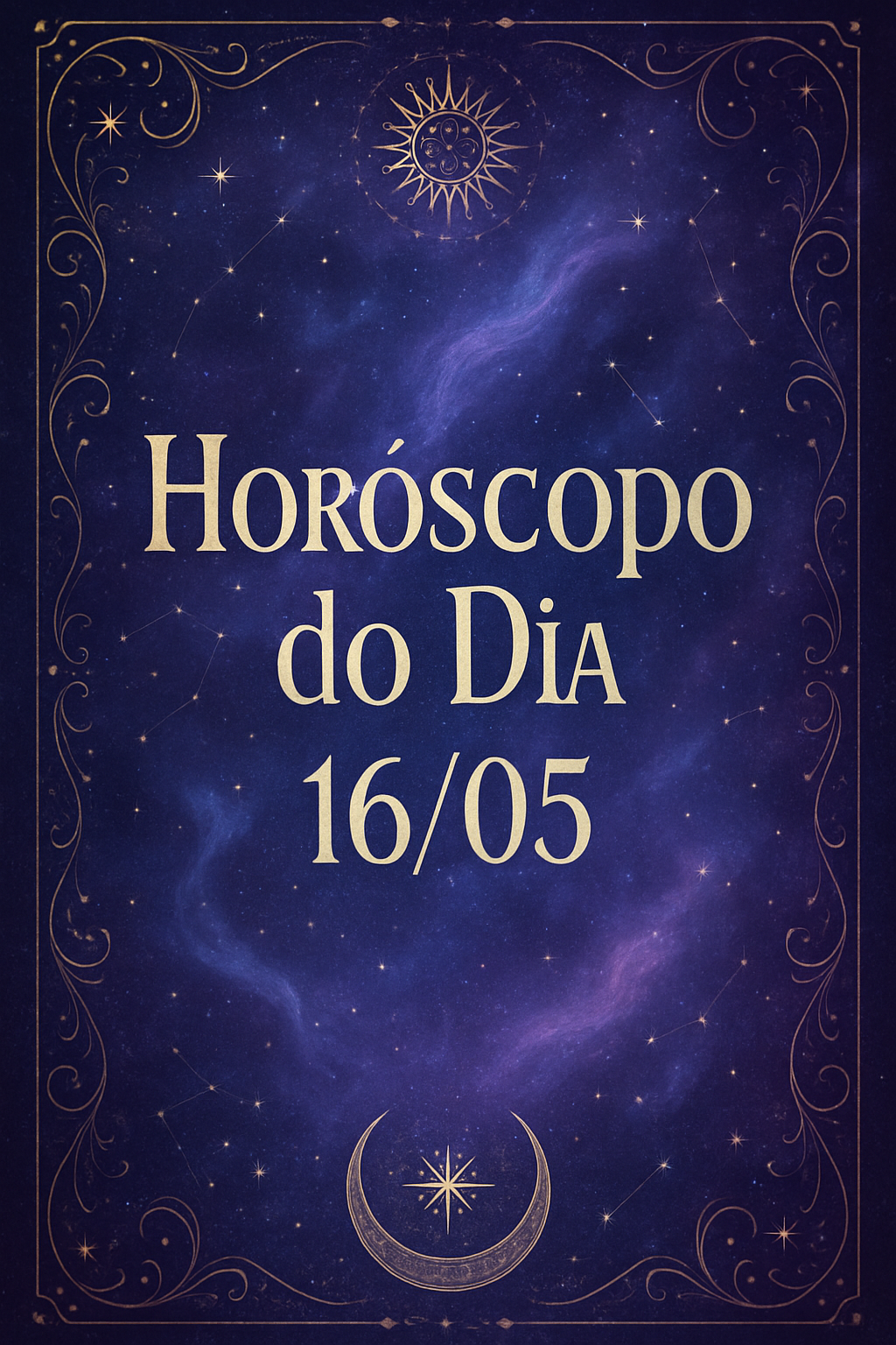 Horóscopo do Dia 16/05 com estética mística
